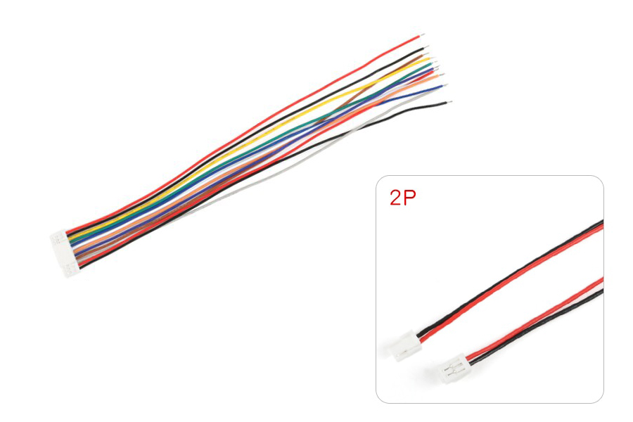 ������ 15�� � ����� ���������� Micro JST GH 1.25�� F (2 pin)