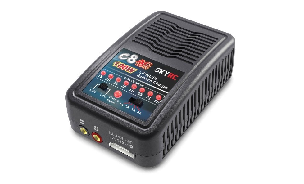 �������� ������� SkyRC E8 1/3/5/6A �/�� 100W ��� LiPo 1-8S ����������� (SK-100096)