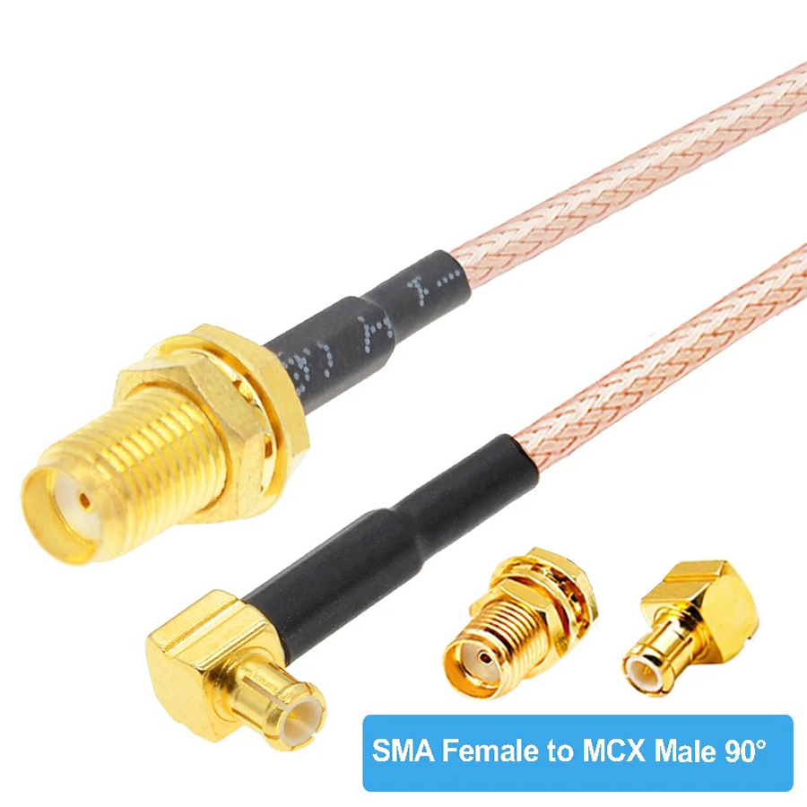   RG316 SMA Female to MCX Male 90 30 (RG316-SMA-F-MCX-M90-30CM)