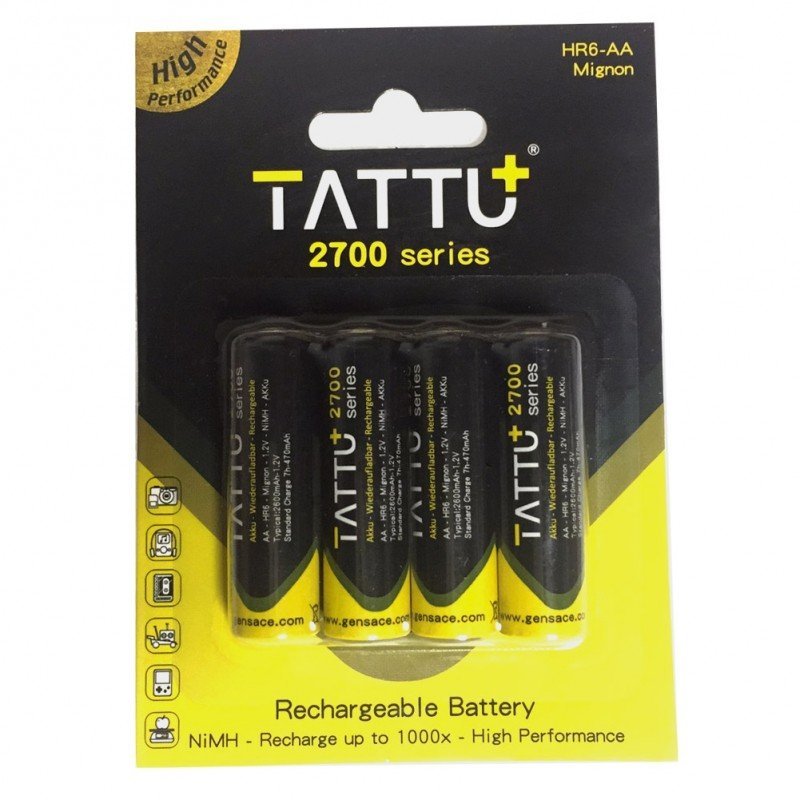 ����������� Tattu Ni-MH 1,2� 2700��� 1-Cell LP 50�14�5�� 27� AA (TA-2700-1.2V-NiMH-LS2A)
