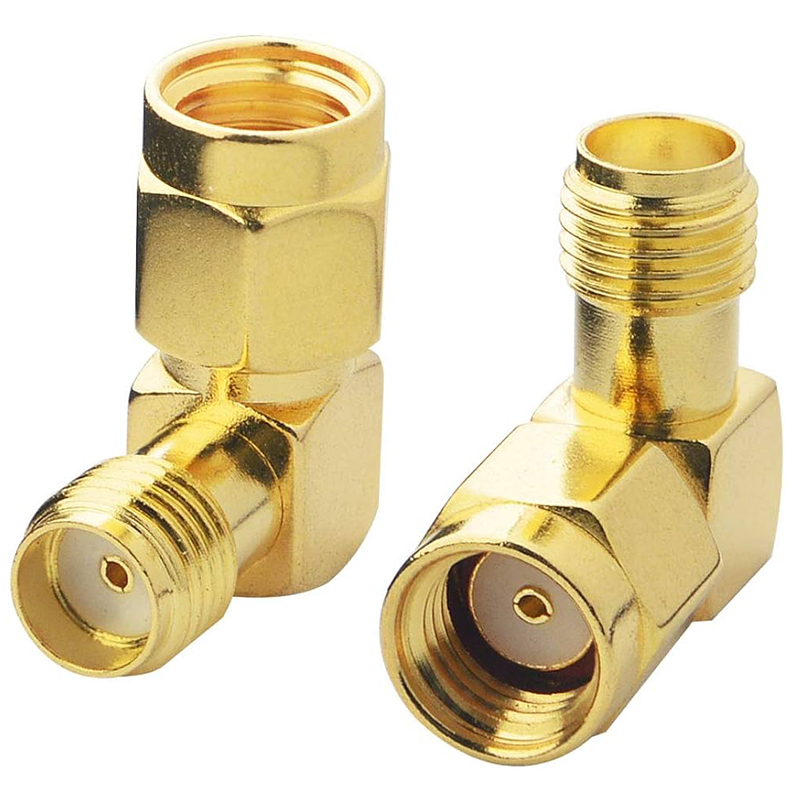 ���������� ������� SMA Female to RP-SMA Male L 90� Gold