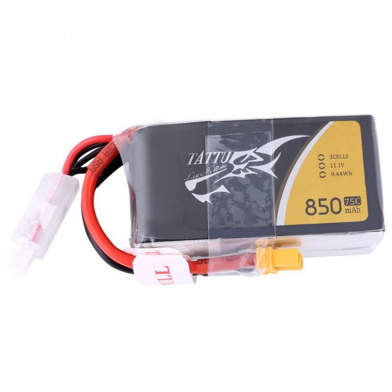 ����������� Tattu LiPO 11,1� 850��� 3S 75C 59�30�24�� 85� XT30 (TA-75C-850-3S1P-XT30)