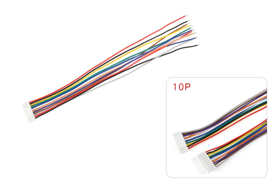������ 15�� � ����� ���������� Micro JST GH 1.25�� F (10 pin)