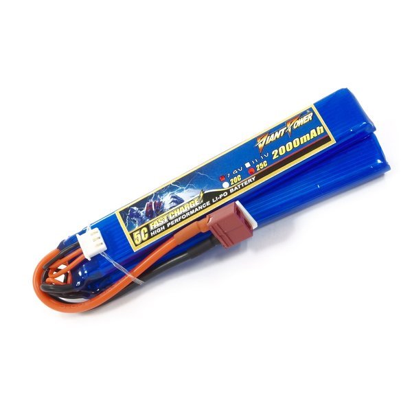 ���������� ��� ���������� Dinogy LiPO 7,4� 2000��� 2S 25C 126�21�10,5�� 104� T-Plug (DAS-2S9020120C-2W-T)