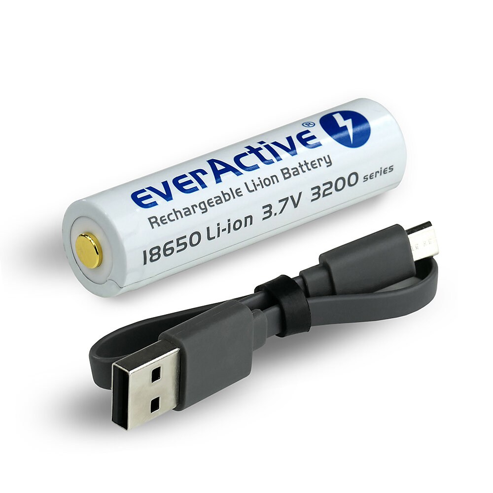  EverActive Li-ion 18650 3200 7 Micro USB   (EACT-USB18650-3200P)