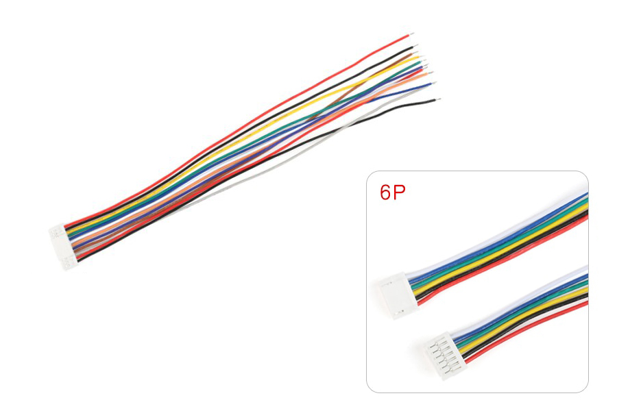 ������ 15�� � ����� ���������� Micro JST GH 1.25�� F (6 pin)