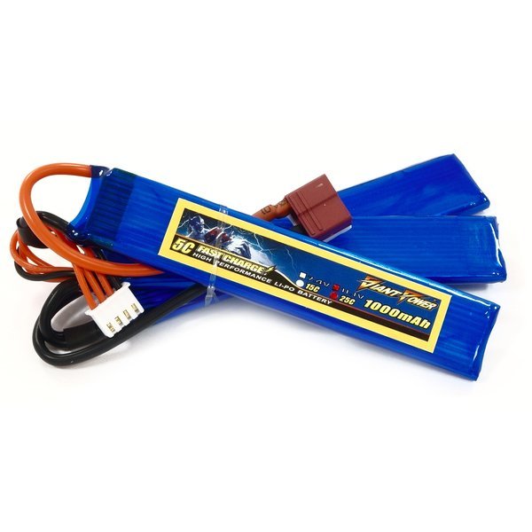 ����������� ��� ���������� Giant Power Li-Pol 11.1V 3S 1000mAh 25C 3 �������� 5.5�20�103�� T-Plug