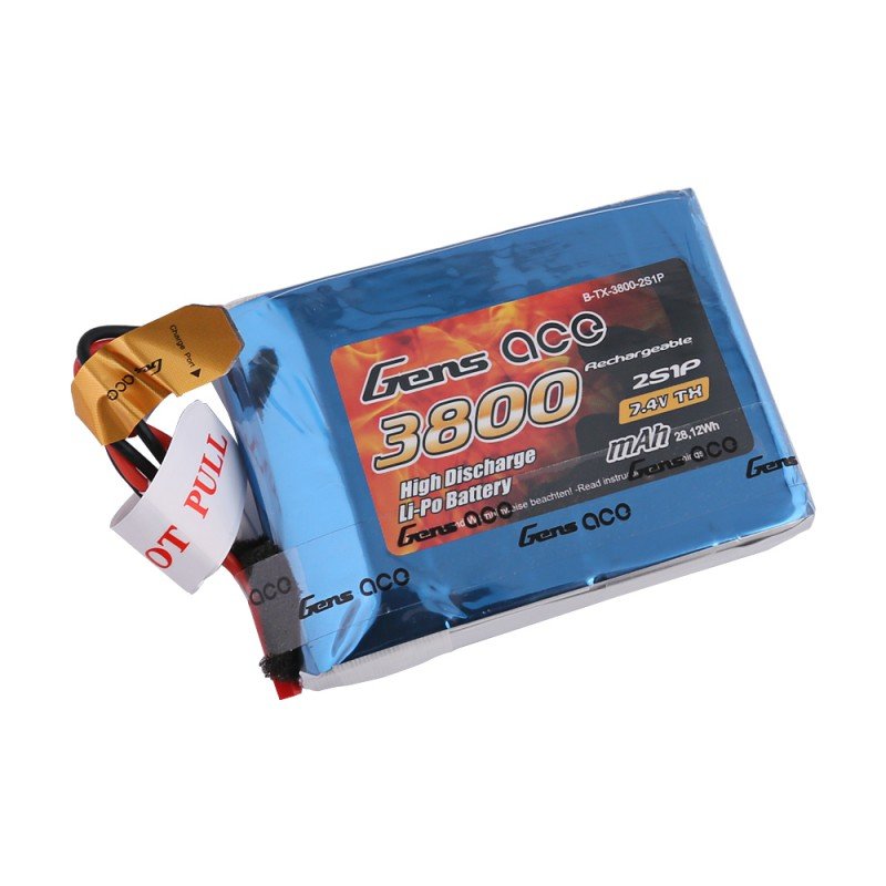 ����������� Gens Ace LiPO 7,6� 3800��� 2S 1� 70�52�19�� 140� JST-SYP (B-TX-3800-2S1P)