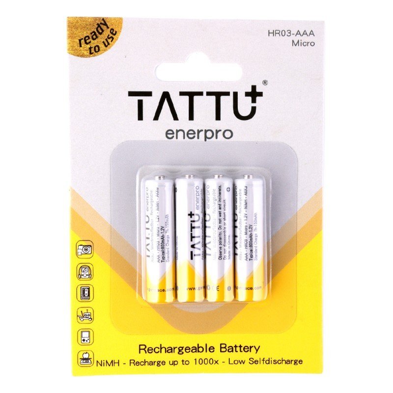 ����������� Tattu Ni-MH 1,2� 800��� 1-Cell 1� 44,3�10,1�3,7�� 12,8� AAA (TA-800-1.2V-NiMH-LS3A)