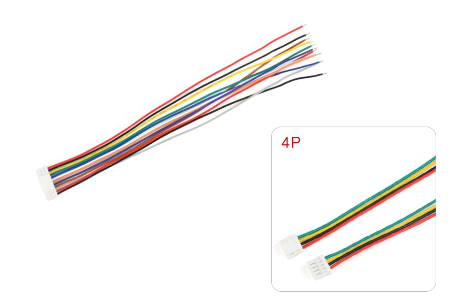 ������ 15�� � ����� ���������� Micro JST GH 1.25�� F (4 pin)
