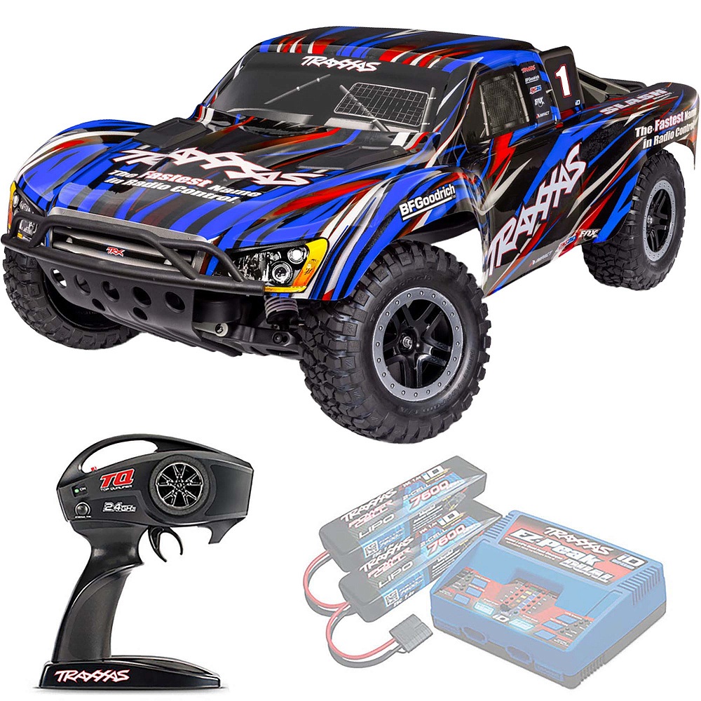SLASH Traxxas BL-2S HD 1:10 2WD RTR ������� �� ����� (58334-4-BLUE)