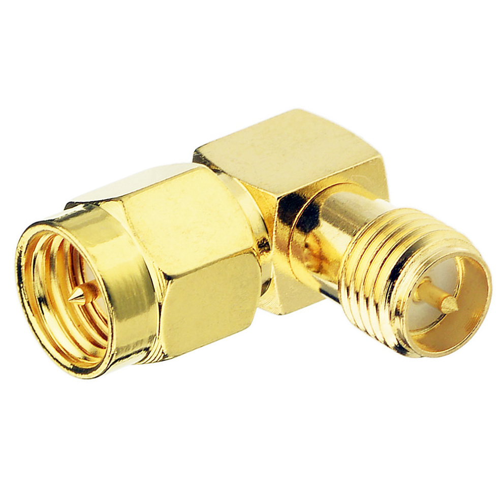 ���������� ������� SMA Male to RP-SMA Female L 90� Gold