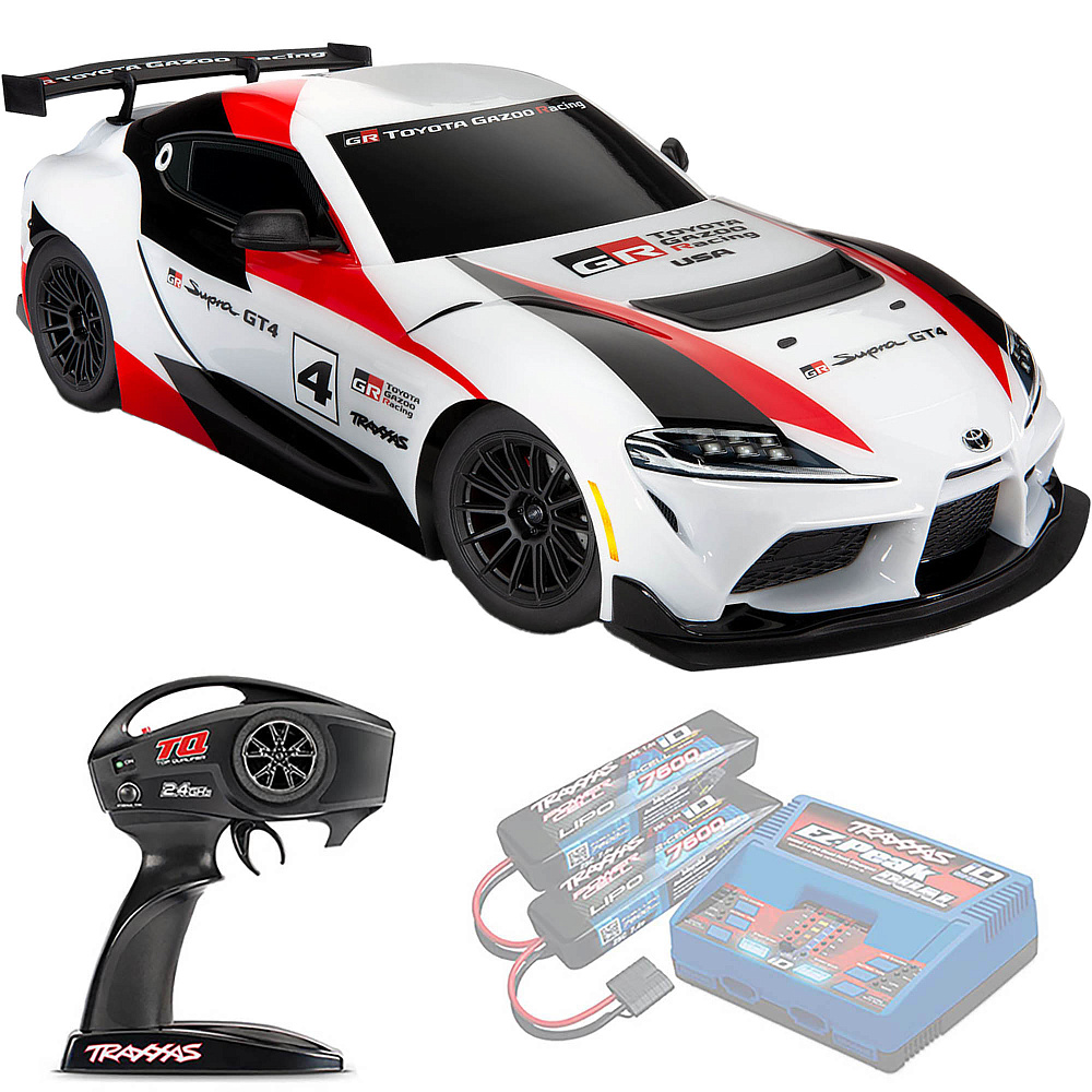 TOYOTA GR SUPRA GT4 Traxxas 4-Tec 3.0 BL-2s 1:10 4WD RTR ������� �� ����� (93164-4-WHT)