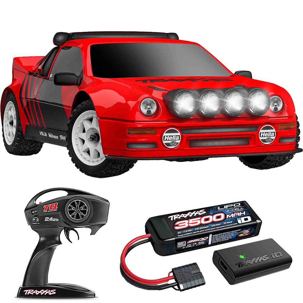MINI RALLY Traxxas FORD RS200 VXL TSM 1:16 4WD RTR ������� �� ����� (108046-1-RED)