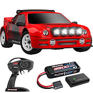 MINI RALLY Traxxas FORD RS200 VXL TSM 1:16 4WD RTR ������� �� ����� (108046-1-RED)