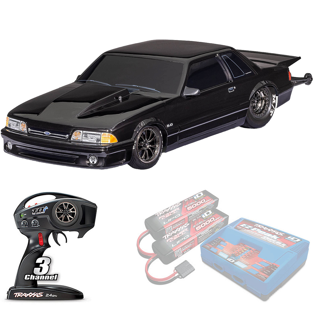 DRAG SLASH FORD MUSTANG 5.0 Traxxas VXL HD TSM  1:10 2WD RTR ������� �� ����� (94346-74-BLK)