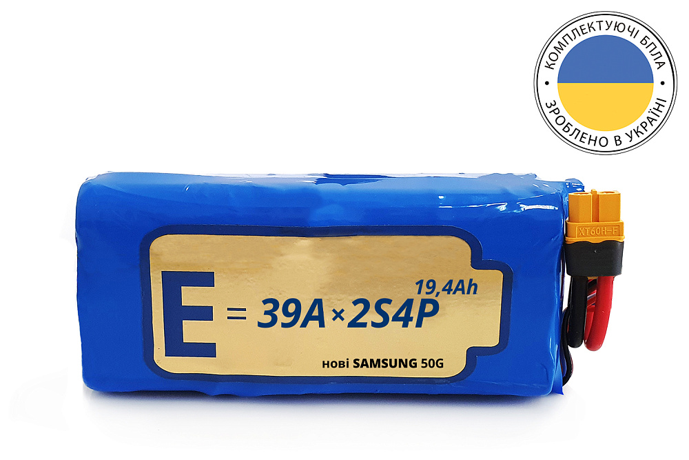 ������������ ������� 2S4P Energy Life 19400��� Samsung SDI 21700-50G Li-Ion 12AWG XT60-F