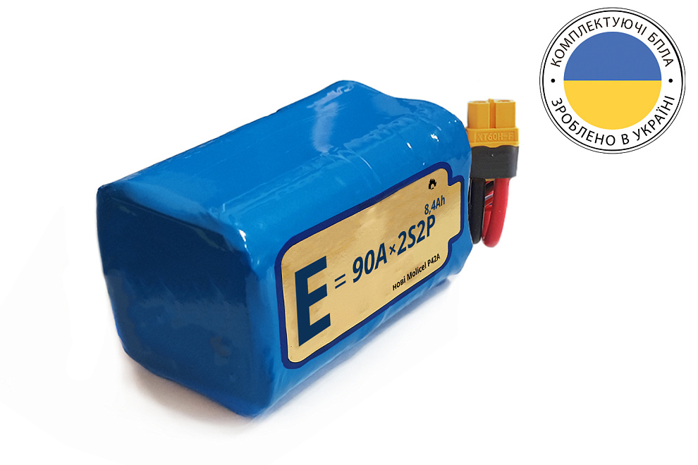 ���������� 2S2P Energy Life 8400 ��� Moli�el 21700-P42A Li-Ion 10AWG XT90S-F (001)