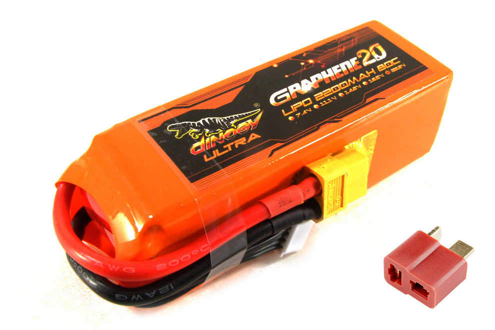 ����������� ��� ���������������� ������ Dinogy G2.0 Li-Pol 2200 ��� 22.2 � 6S T-Plug 80C