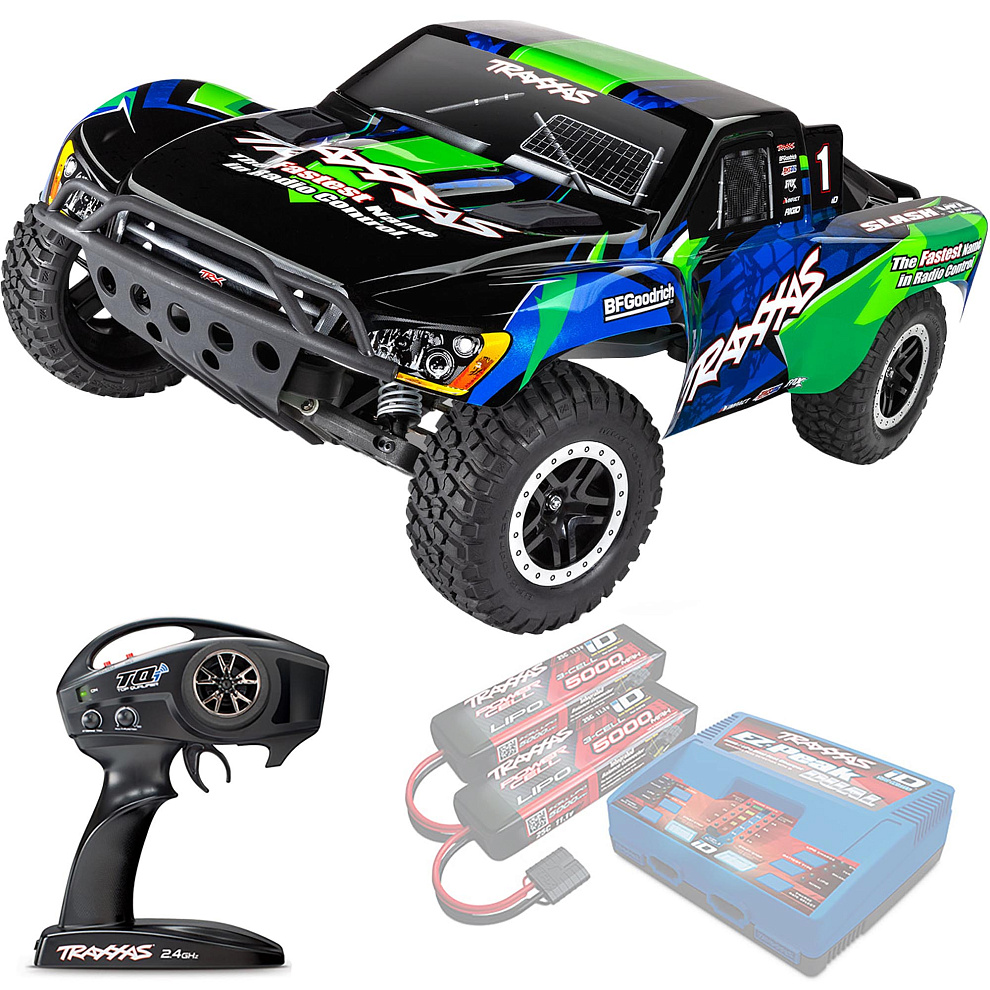 SLASH VXL Traxxas TSM 1:10 2WD RTR ������� �� ����� (58376-74-GRN)