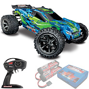 ������� �� ����� Traxxas Rustler 4X4 VXL TSM 1:10 4WD RTR (67076-4-GRN)