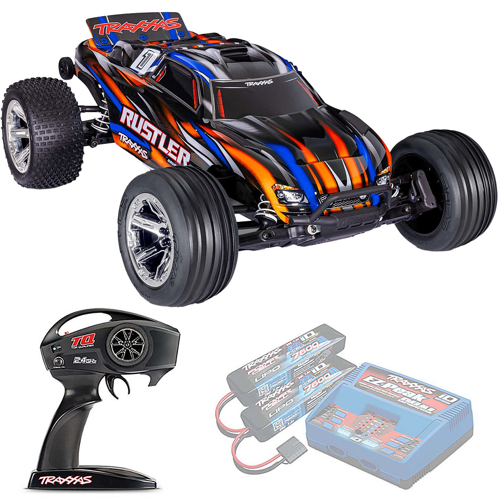 RUSTLER Traxxas BL-2S HD 1:10 2WD RTR ������� �� ����� (37354-4-ORNG)