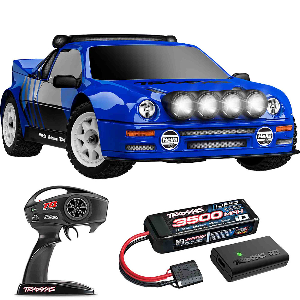 MINI RALLY Traxxas FORD RS200 VXL TSM 1:16 4WD RTR ������� �� ����� (108046-1-BLUE)