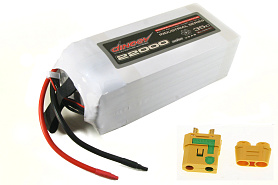 ���������� ��� ������������ ����� Dinogy Li-Pol 22000 ��� 22.2 � 6S 76x92x210�� XT90S 35C