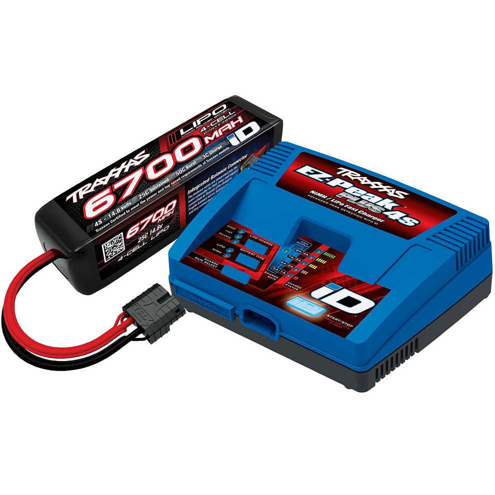 2998 Traxxas EZ-Peak Plus iD 4S 2981 + LiPO 14,8� 6700��� 4S 25C 2890X �������� ������� � ������������