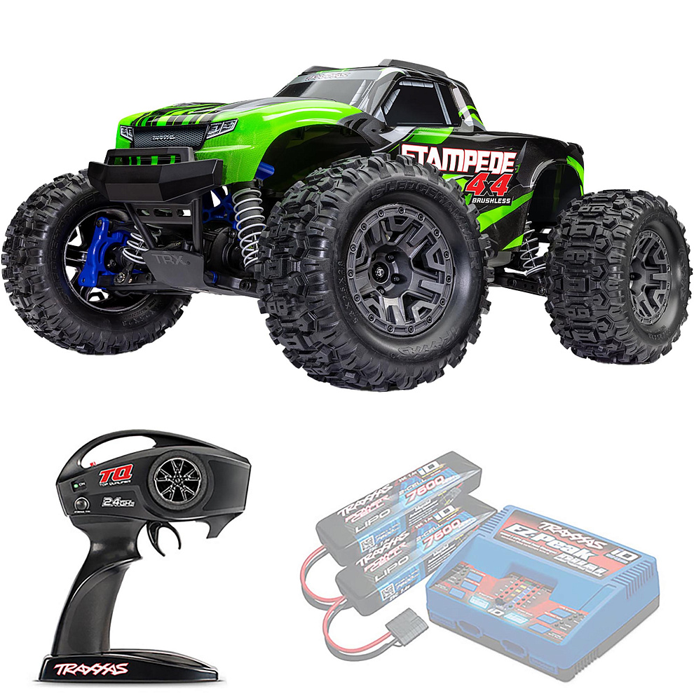 STAMPEDE 4X4 Traxxas BL-2S 1:10 4WD RTR ������� �� ����� (67154-4-GRN)