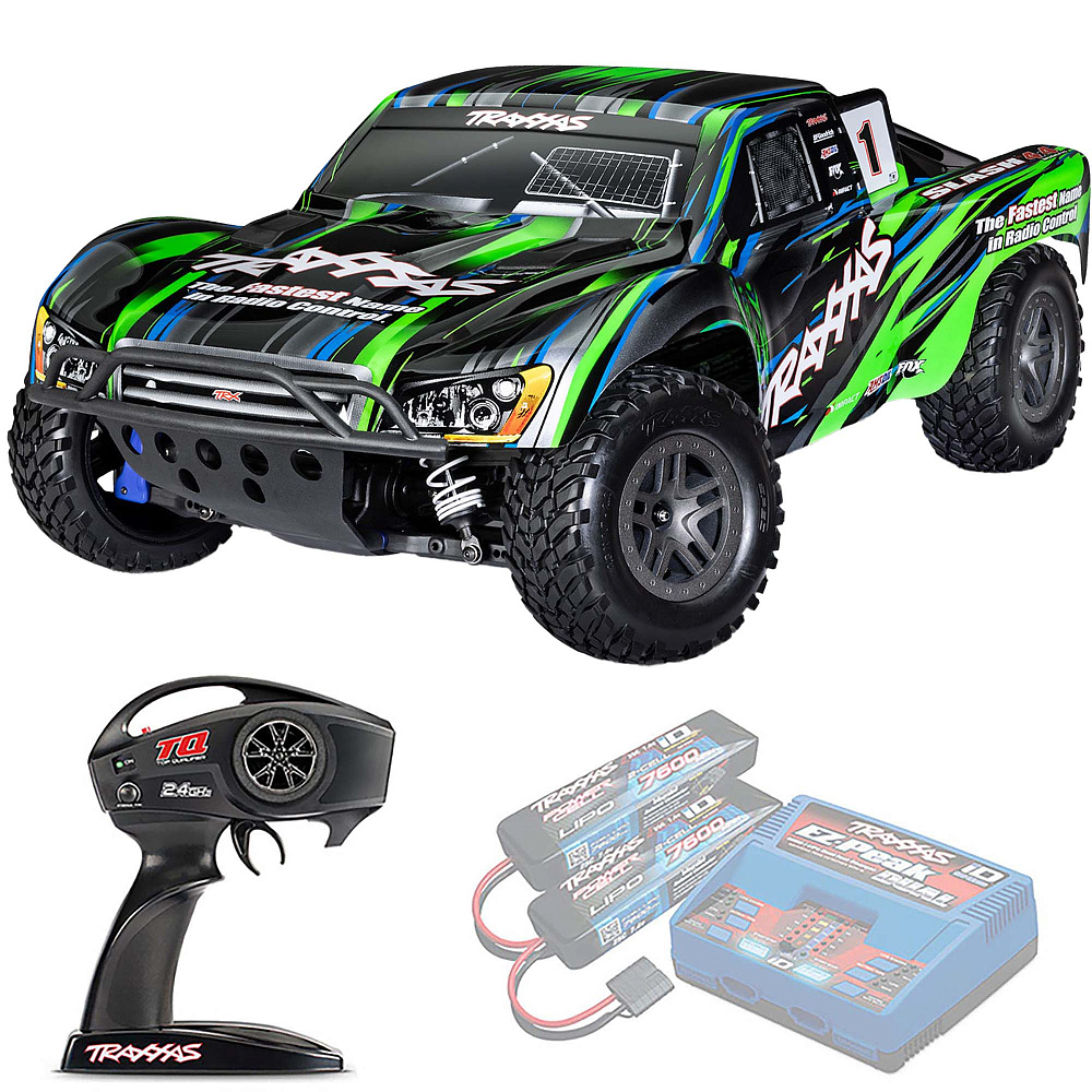 SLASH 4X4 Traxxas BL-2S 1:10 4WD RTR ������� �� ����� (68154-4-GRN)