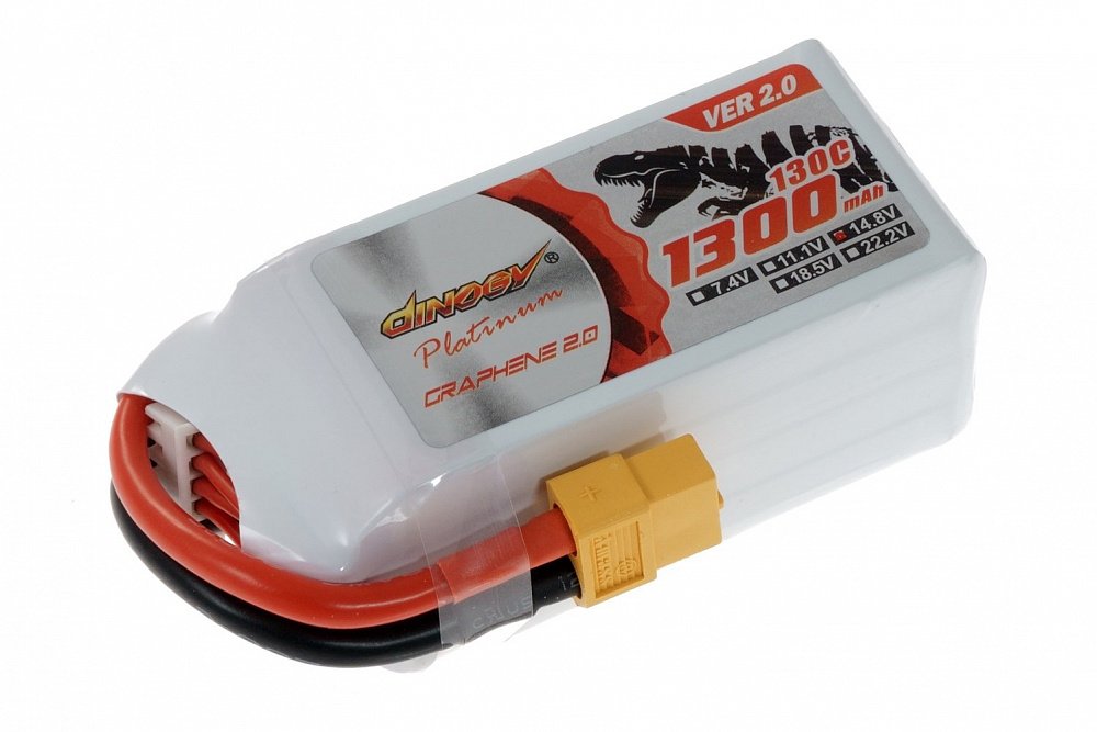 ���������� Dinogy PLATINUM G2.0 LiPO 14,8� 1300��� 4S 130C 77�34�34�� 170� XT60 (DLC-4S1300XTPV2-XT)
