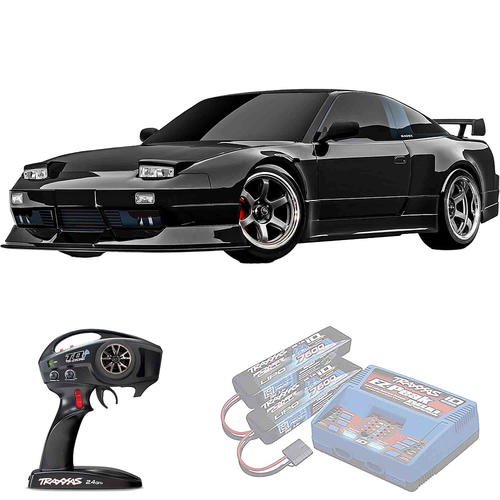 NISSAN 240SX Traxxas 4-Tec Drift TSM Wireless 1:10 2WD RTR ������� �� ����� (105247-4-BLK)