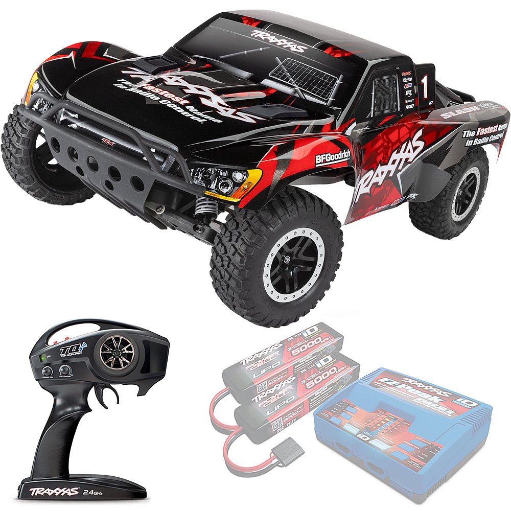 SLASH VXL Traxxas TSM 1:10 2WD RTR ������� �� ����� (58376-74-RED)