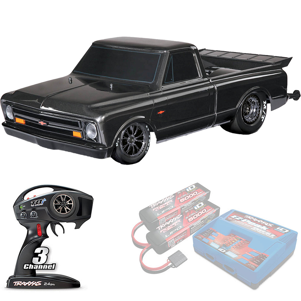 DRAG SLASH CHEVROLET C10 Traxxas VXL HD TSM  1:10 2WD RTR ������� �� ����� (94376-74-BLK)