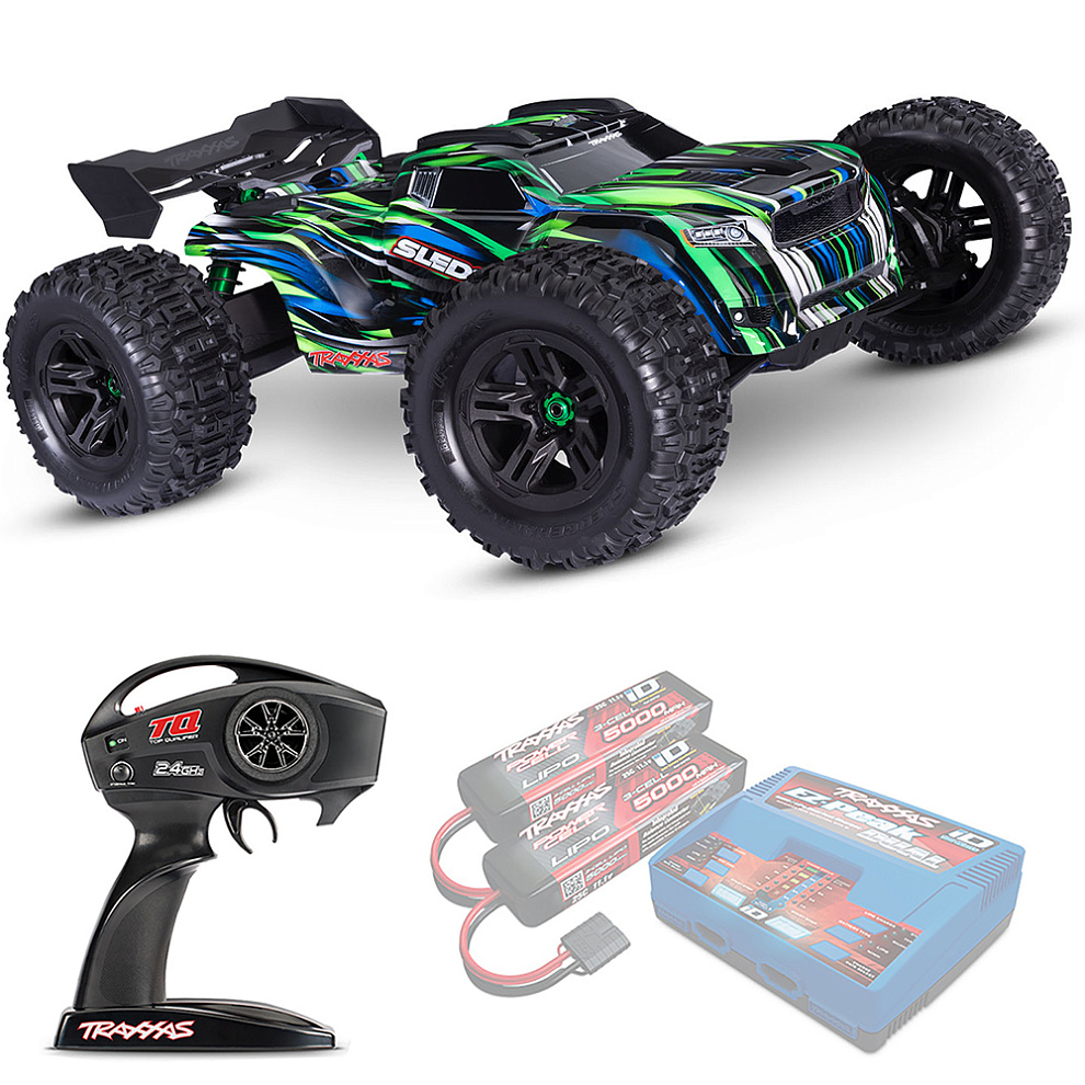SLEDGE Traxxas Belted VXL TSM 1:8 4WD RTR ������� �� ����� (95096-4-GRN)