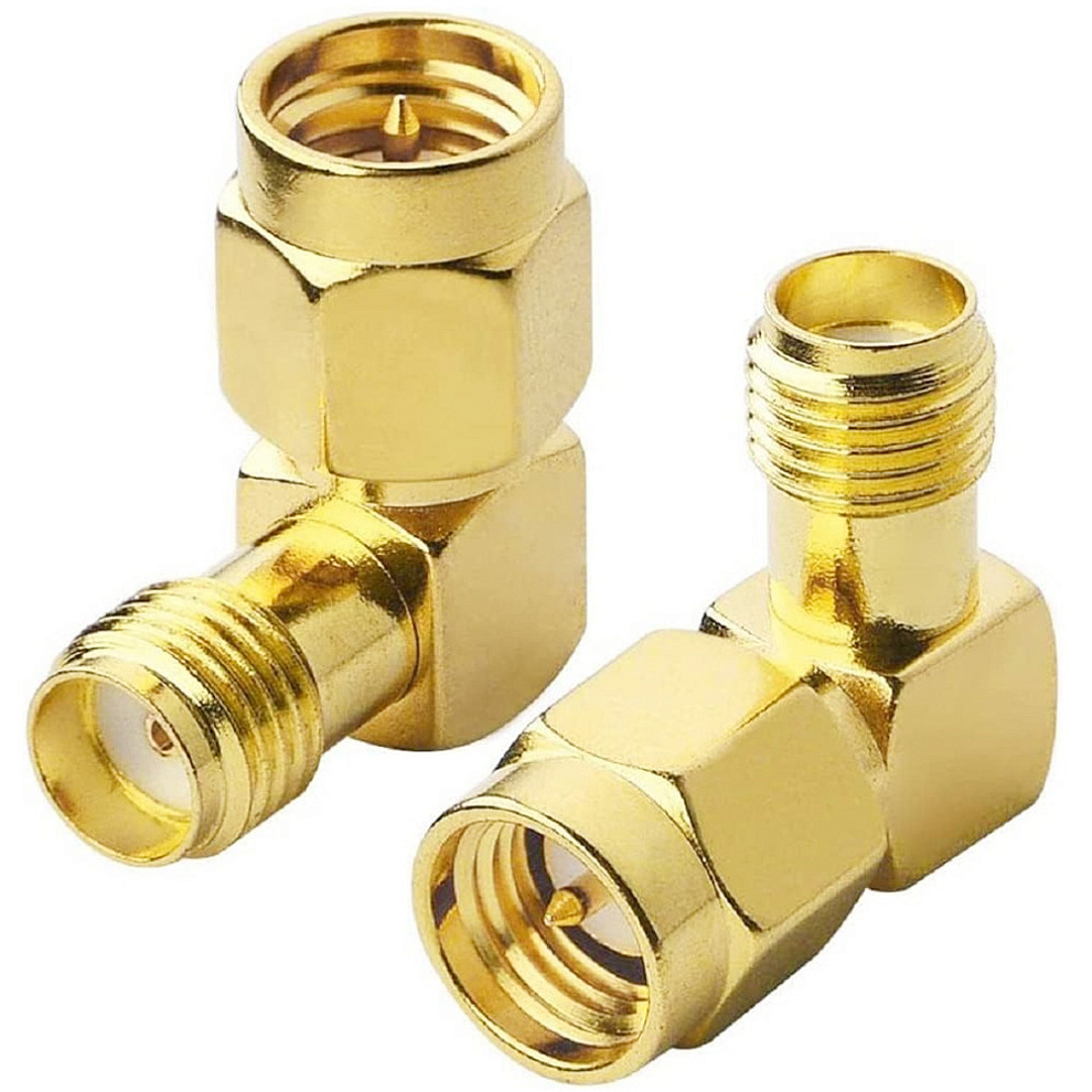 ���������� ������� SMA Male to SMA Female L 90� Gold